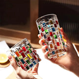 Farget Krystall-Whiskyglass
