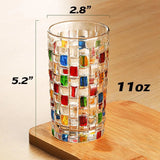 Farget Krystall-Whiskyglass