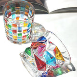 Farget Krystall-Whiskyglass