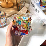Farget Krystall-Whiskyglass
